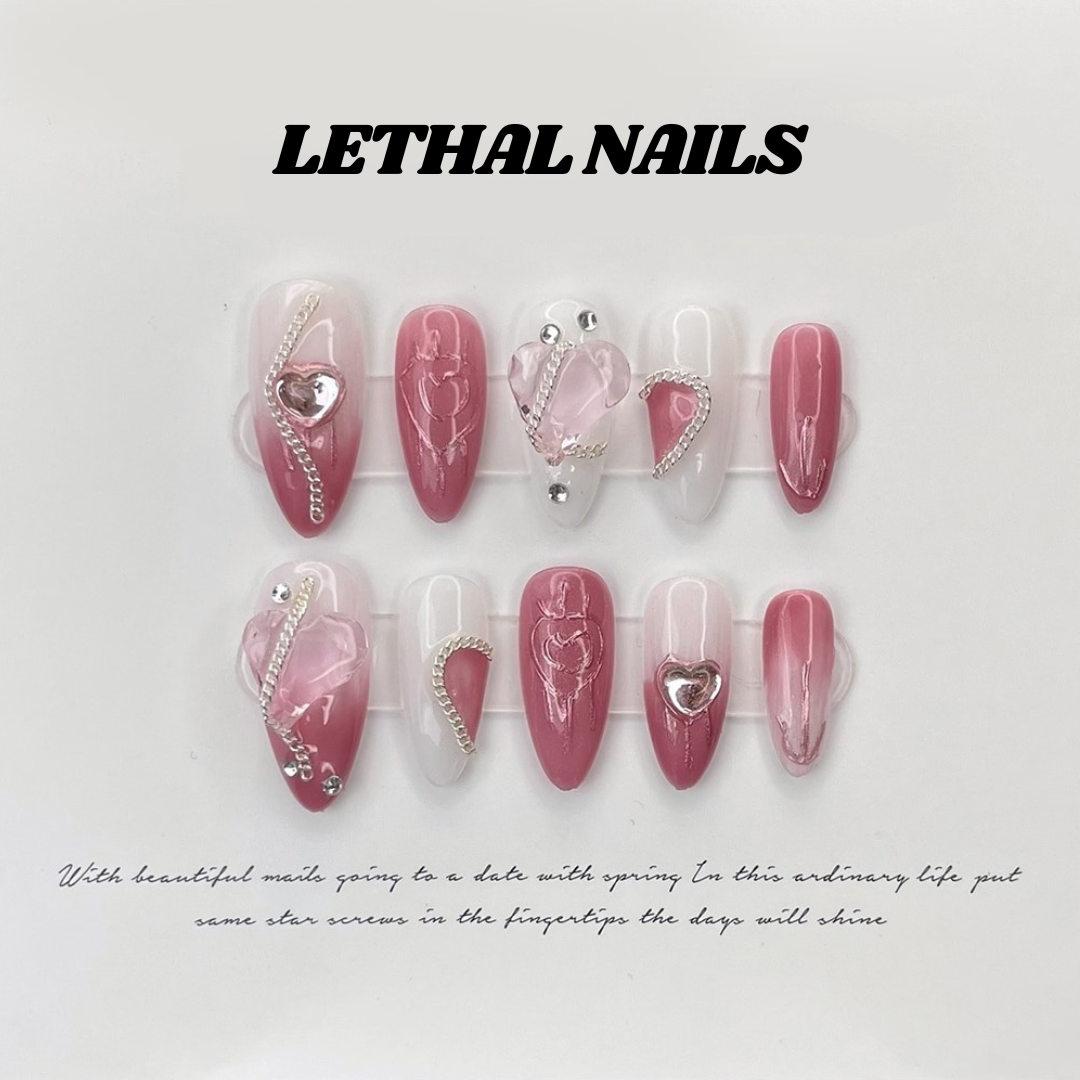 Sweetheart Press-On Nails Set
