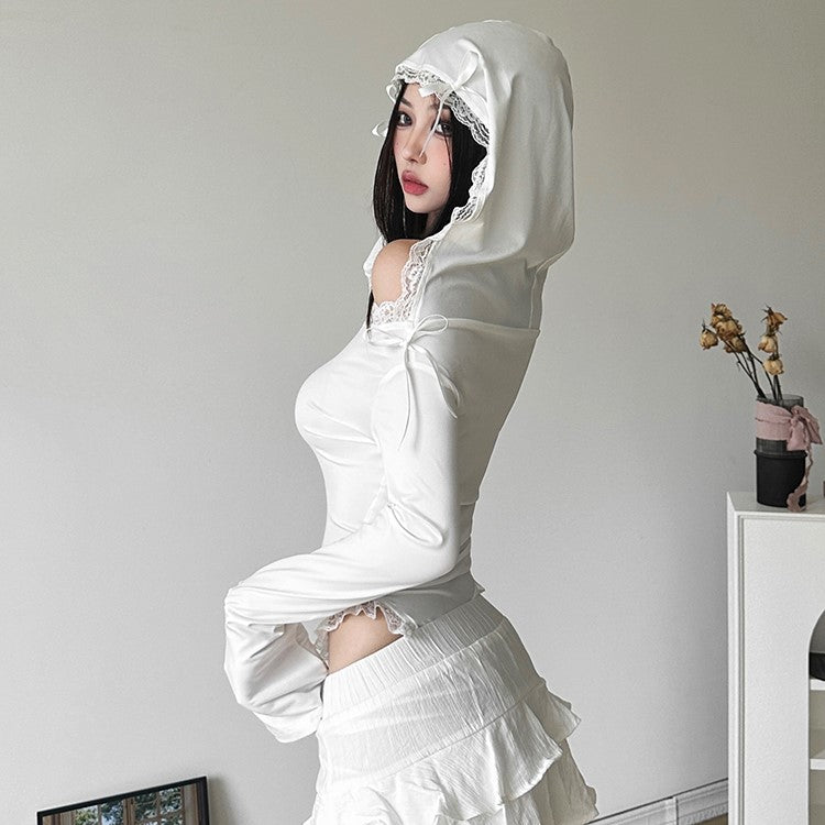Verina Lace Hooded Bodysuit
