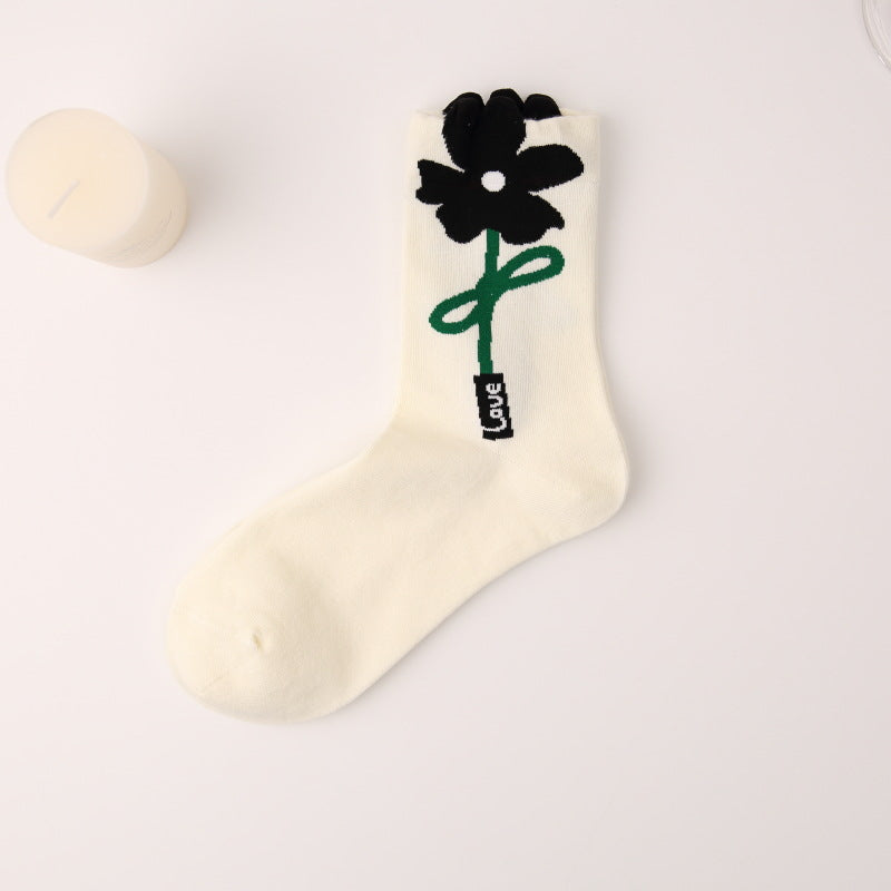Forever Flower Love Crew Socks