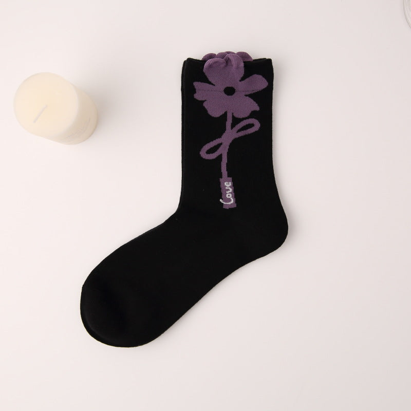Forever Flower Love Crew Socks