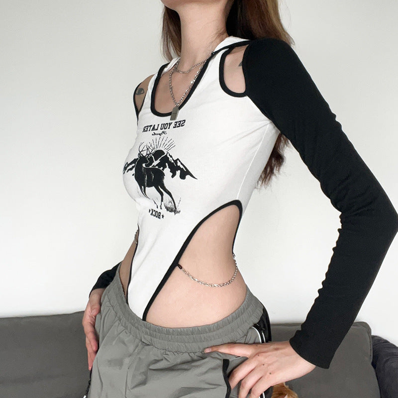 Tays Hooded Long Sleeve Bodysuit
