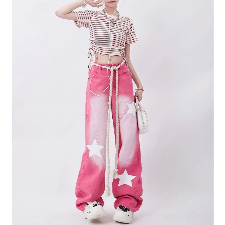 Superstar Pink Baggy Jeans