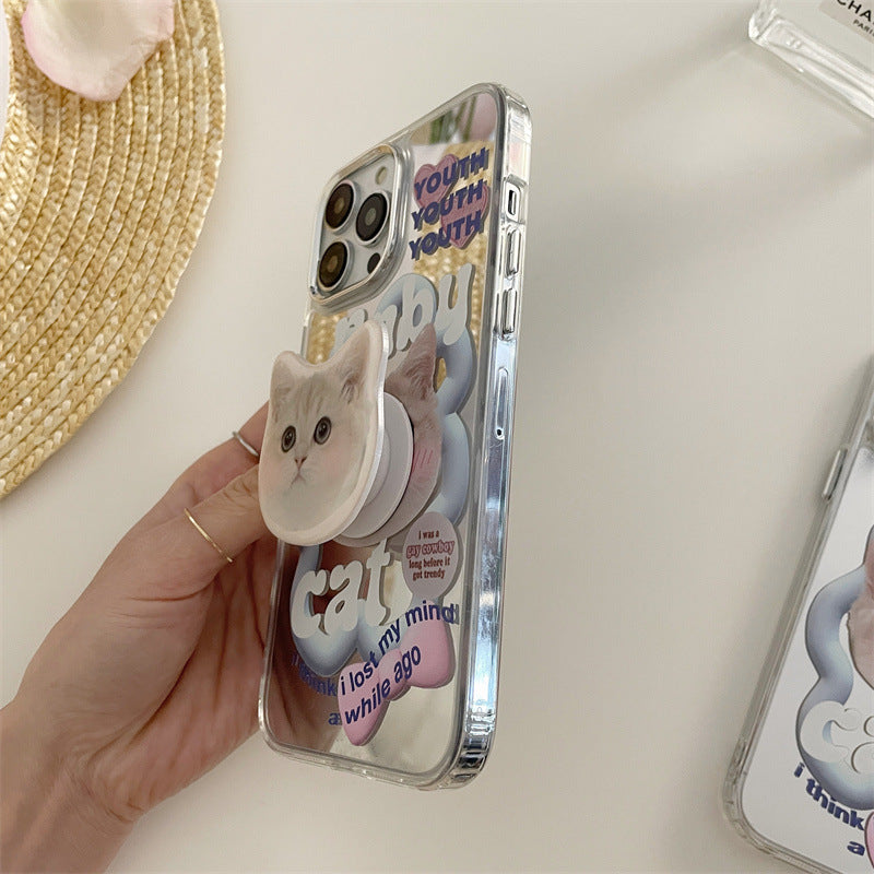 Baby Cat Mirror Phone Case + GripTok