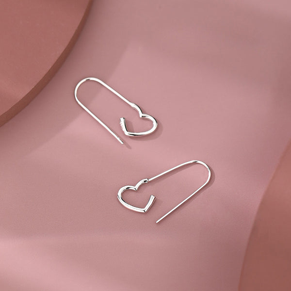 Heart Paper Clip Earrings