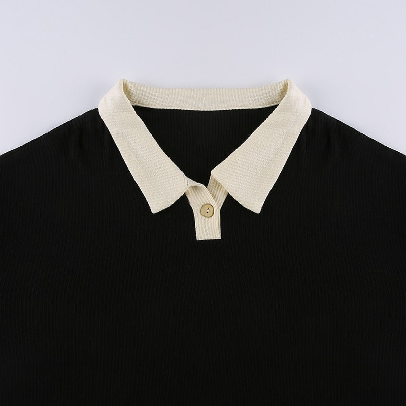 Café Cropped Polo Top