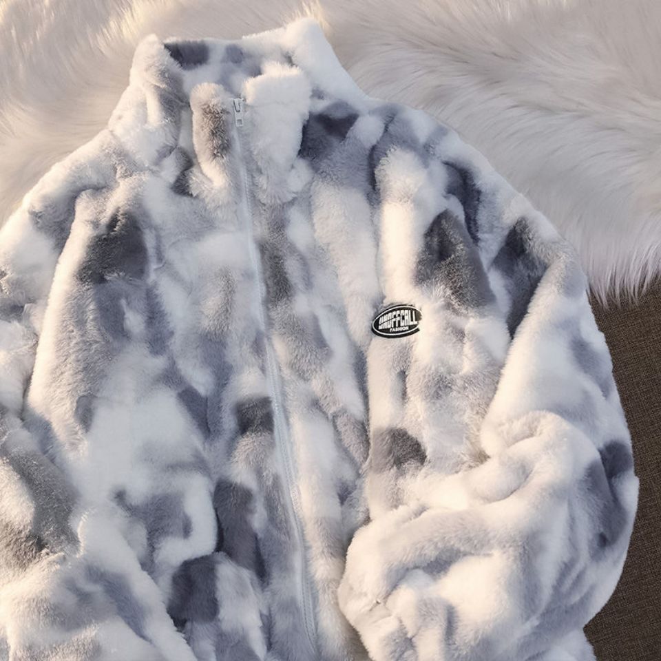 Kris Tie-Dye Fur Jacket