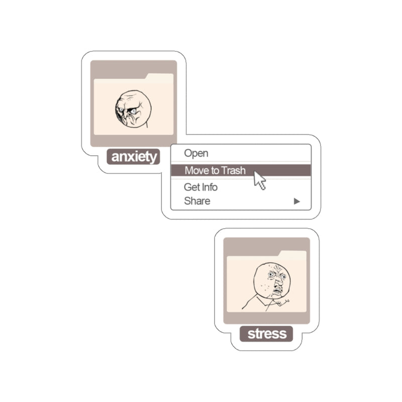 Deleting Anxiety and Stress Stickers