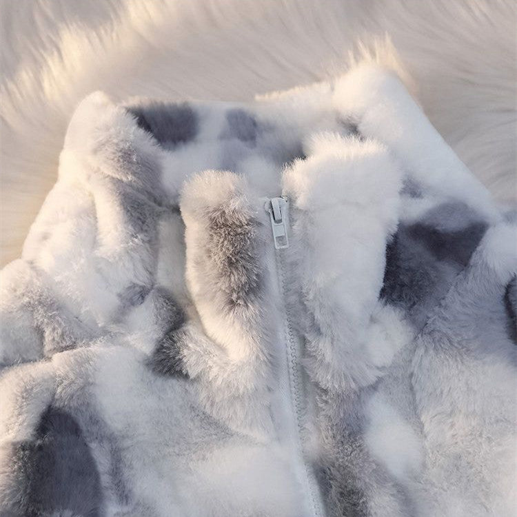 Kris Tie-Dye Fur Jacket