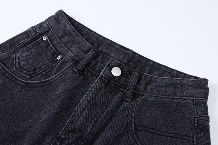 Basic Mid-Length Denim Shorts
