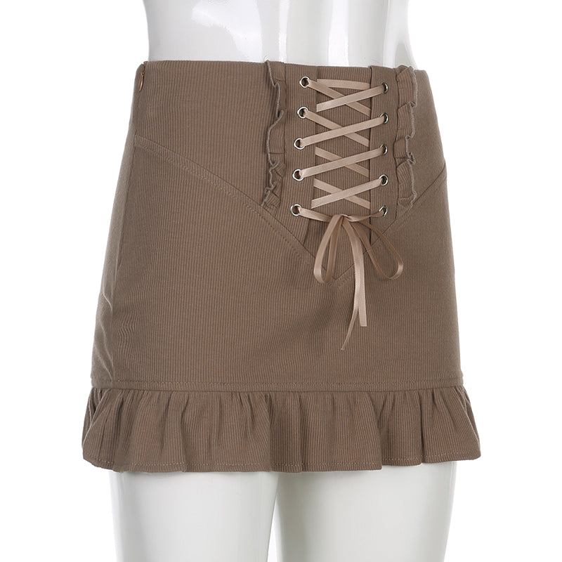 Charmine Lace Up Skirt