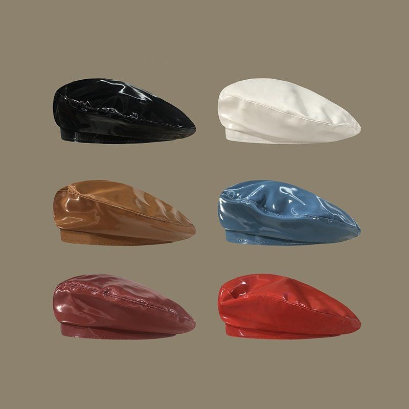 Narci Patent Leather Beret