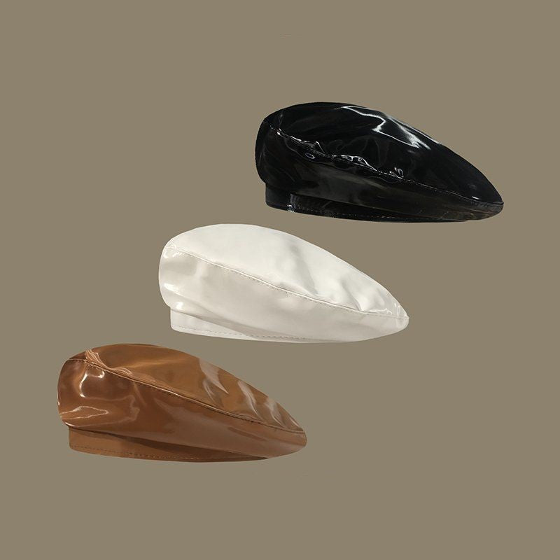 Narci Patent Leather Beret
