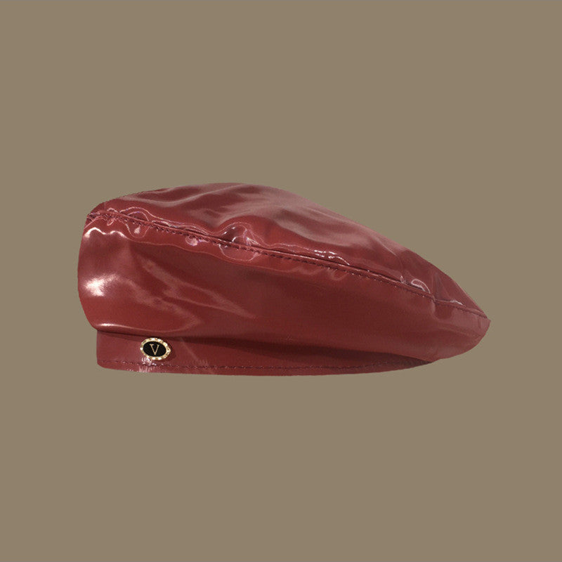 Narci Patent Leather Beret