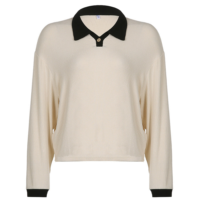 Café Cropped Polo Top