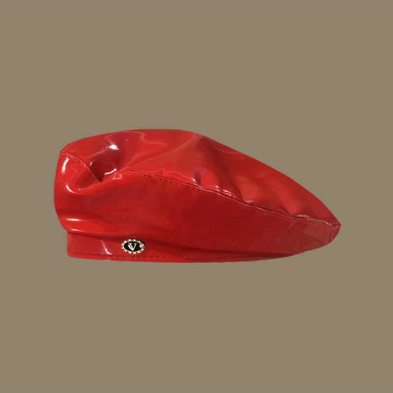Narci Patent Leather Beret