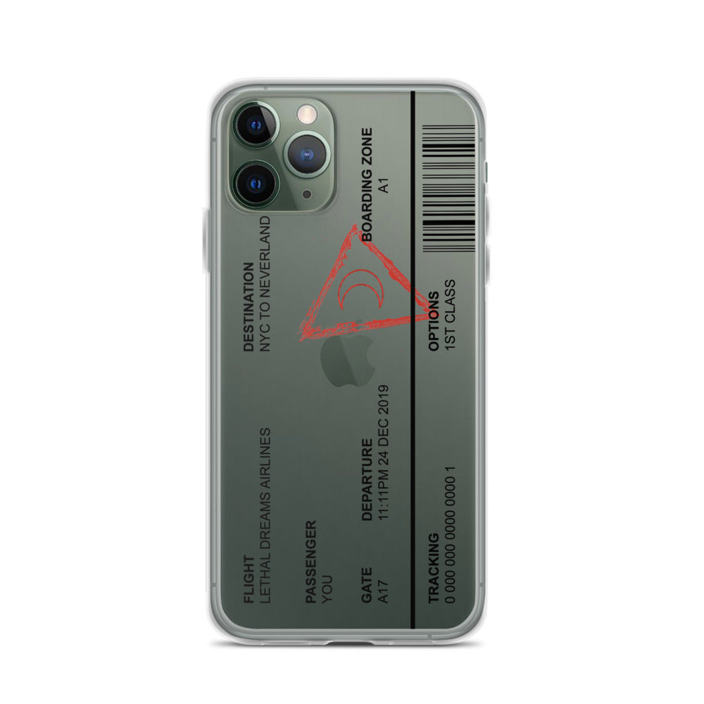 Neverland Plane Ticket iPhone Case